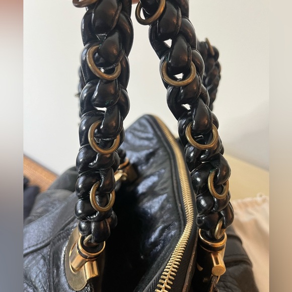 CHLOE Black Leather Large Heloise Satchel Bag with Dustbag - Picture 6 of 16